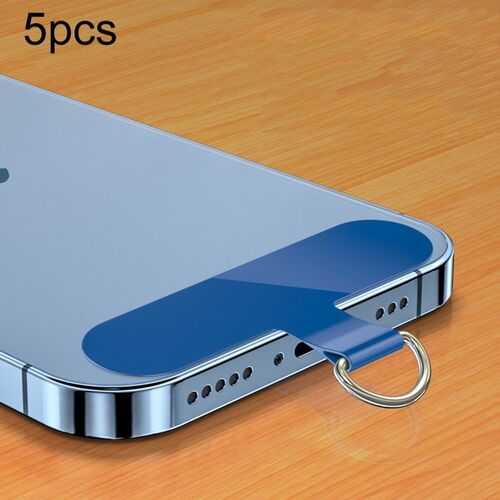 5pcs 0.6mm Mobile Phone Lanyard Clip Phone Case Anti-lost Fixed Sticker(Yellow) 