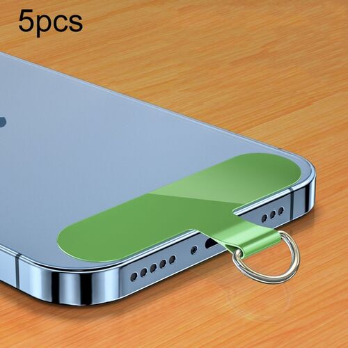 5pcs 0.6mm Mobile Phone Lanyard Clip Phone Case Anti-lost Fixed Sticker(Yellow) 