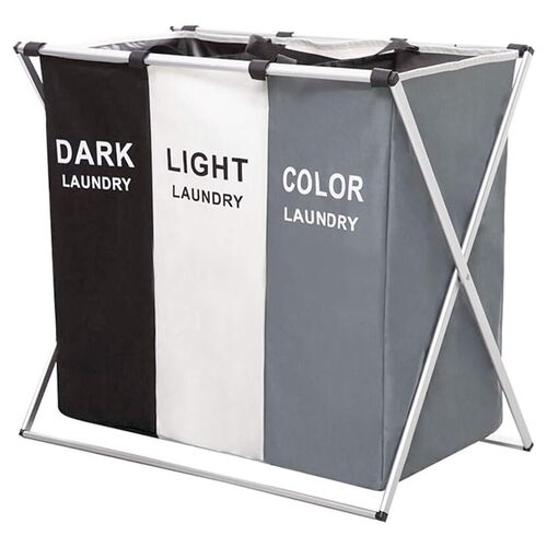3 F�cher W�schekorb W�schesammler W�schesortierer Faltbar