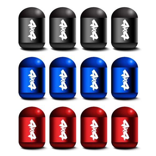 4er Set Aluminium Ventilkappen f�r Auto Motorad Fahrrad Roller Radventilkappen