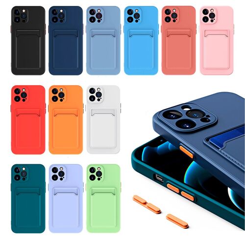 Schutz Handy H�lle f�r iPhone 12 13 14 15 Plus Pro Max Case Cover Kartenfach