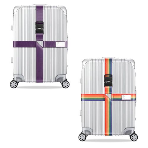 2x Kreuz Kofferband Koffergurt 