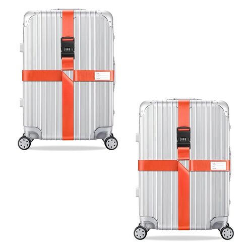 2x Kreuz Kofferband Koffergurt 