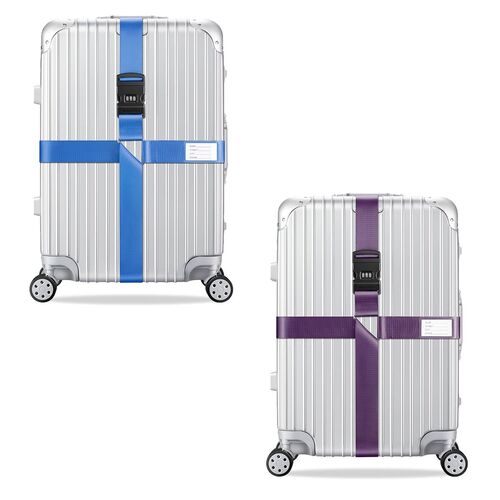 2x Kreuz Kofferband Koffergurt 
