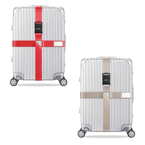 2x Kreuz Kofferband Koffergurt 