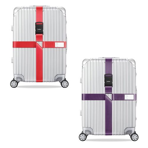 2x Kreuz Kofferband Koffergurt 