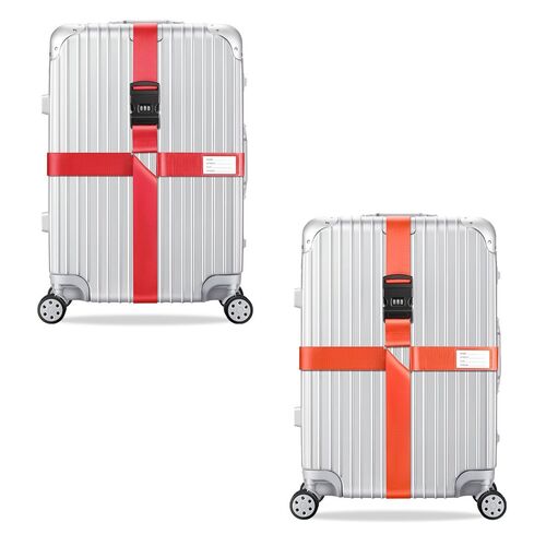 2x Kreuz Kofferband Koffergurt 