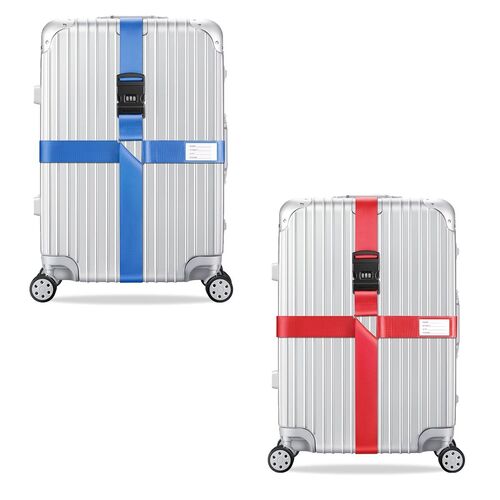 2x Kreuz Kofferband Koffergurt 