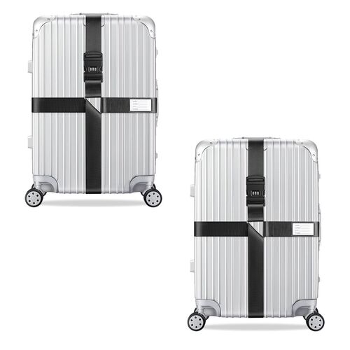 2x Kreuz Kofferband Koffergurt 