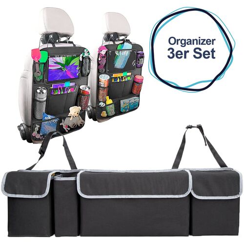Kofferraum R�cksitz Organizer Tasche R�ckenlehnentasche R�ckenlehnenschutz Set