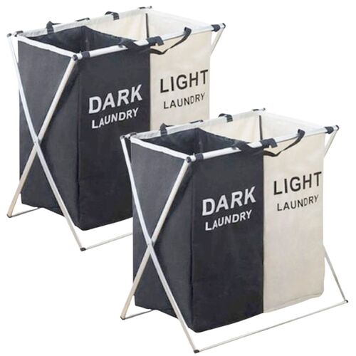 2 St�ck W�schekorb W�schesammler W�schesortierer Faltbar