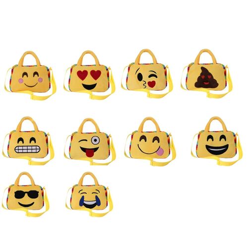 Niedlicher Pl�sch-Rucksack mit lustigem Gesicht - Quadratische Form, ideal f�r Kindergartenkinder