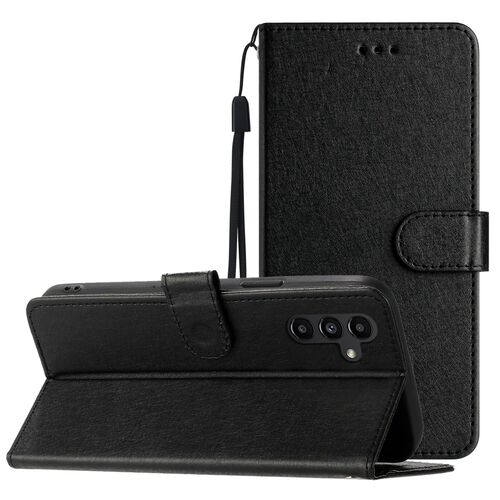 Handyh�lle f�r Samsung Galaxy A56 5G Kunstleder Case Cover Schwarz