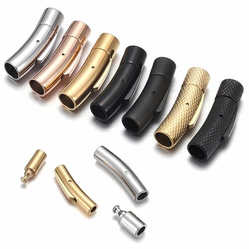 Edelstahl Hebeldruckverschluss Schmuck Verschlu� Lederband Armband Verschluss