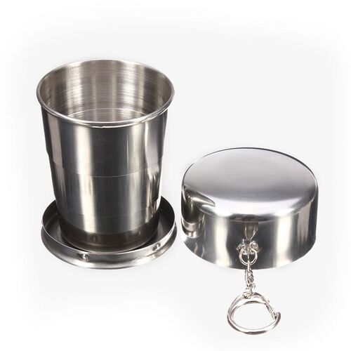 Mini Becher Klappbar Edelstahl Faltbecher Tasse Becher Zelten Camping Wandern