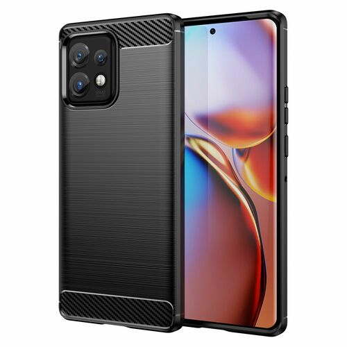 Motorola Moto X40 H�lle - Carbonfaser-Optik, Geb�rstete Textur, Sto�festes TPU Schutzcase