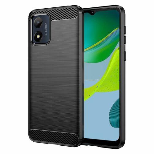 Motorola Moto E13 H�lle - Carbonfaser-Optik, Geb�rstete Textur, Sto�festes TPU Schutzcase