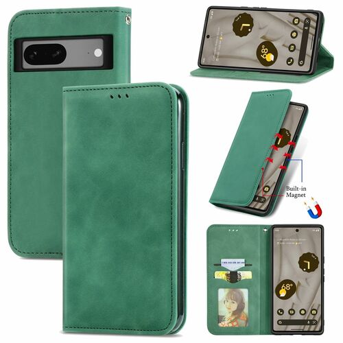 Retro Skin-Feel Magnetische Flip Kunstleder Handyh�lle f�r Google Pixel 7A