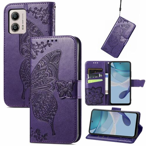 Schutzh�lle Handyh�lle f�r Motorola Moto E13 Case Cover Kartenfach 