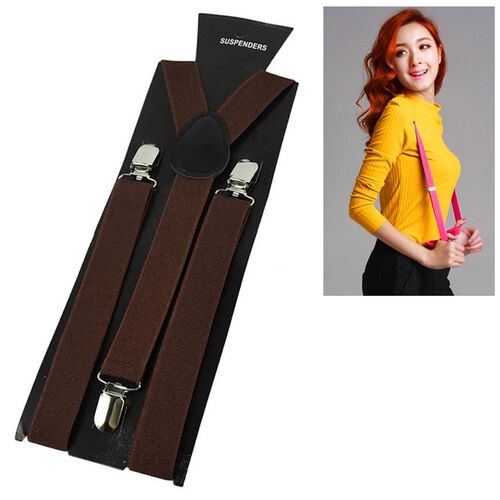 Hosentr�ger Unisex verschiedene Farben verstellbar Y -Form Krallenclips 3 Clips 