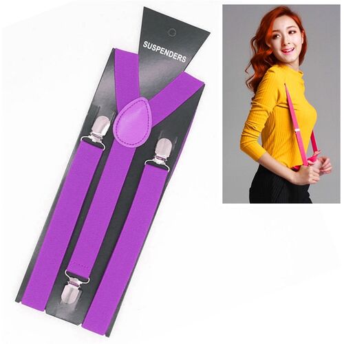 Hosentr�ger Unisex verschiedene Farben verstellbar Y -Form Krallenclips 3 Clips 