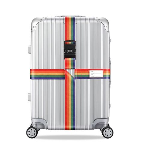 Koffergurt Kreuz Gep�ckgurt Kofferband Zahlenschloss Verstellbar Gurt Koffer 