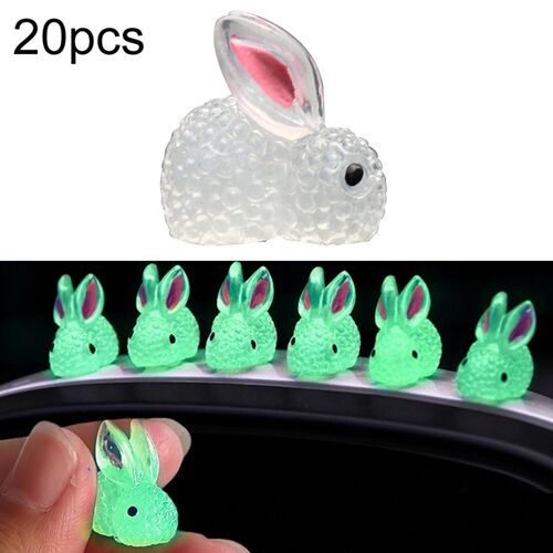 20pcs Car Luminous Rabbit Ornament Car Interior Decoration Supplies Large
