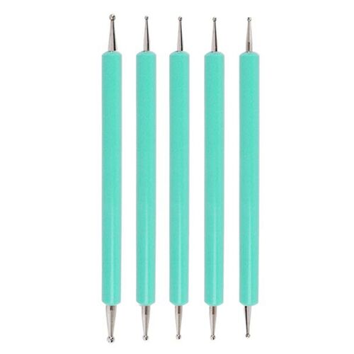 5er Nagel Punktierstift Set Doppelseitig Punktierung Werkzeug DIY Nagel Desing 
