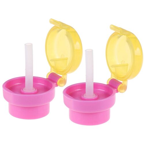 2er-Pack Strohhalm Deckel Schraubverschluss Reisen Baby Wasserflasche Verschluss 