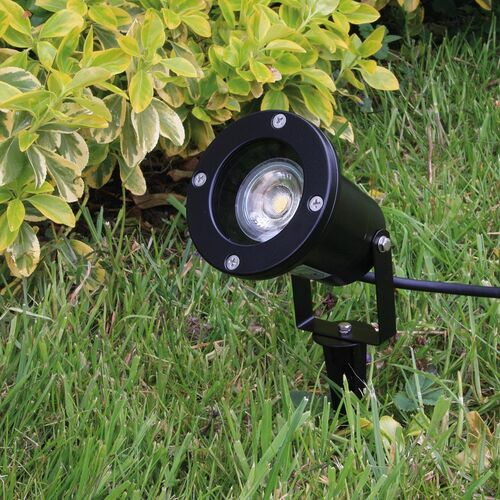 Gartenleuchte CT-GS10, schwarz 230V, 1,5m Kabel+Erdspie�, GU10 Fassung