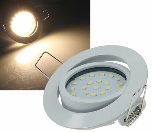 LED-Einbauleuchte Flat-26 warmwei 80x26mm, 4W, 330lm, weies Gehuse