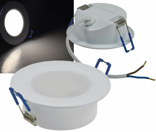 LED-Einbauleuchte Flat-30 FR-R 4000K 85x30mm, 5W, 500lm, IP44, rund, wei�