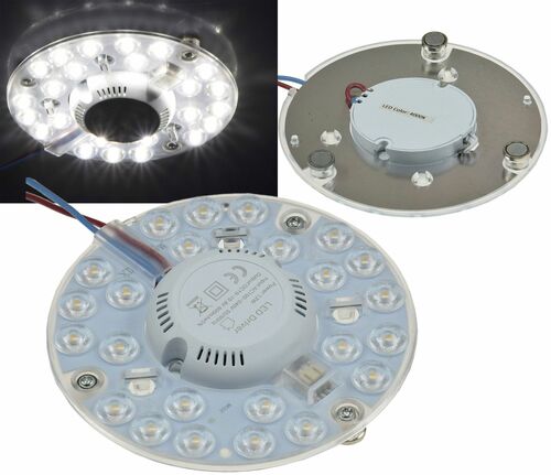 LED Umr�stmodul UM12nw f�r Leuchten 125mm, 12W, 1100lm, 4000K, Magnethalter