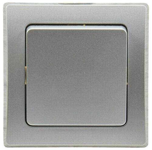 DELPHI Wechsel-Schalter 250V~/ 10A, inkl. Rahmen, UP, silber