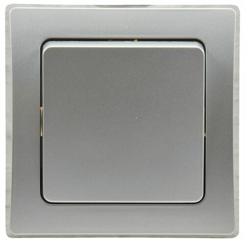 DELPHI Kreuzschalter 250V~/ 10A, inkl. Rahmen, UP, silber