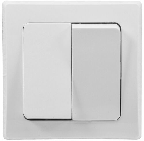 DELPHI Serien-Schalter 2-fach 250V~/ 10A, inkl. Rahmen, UP, wei