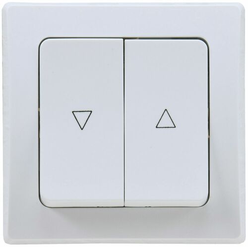 DELPHI Jalousien-Steuerung Hoch/Runter Taster, inkl. Rahmen, UP, wei�