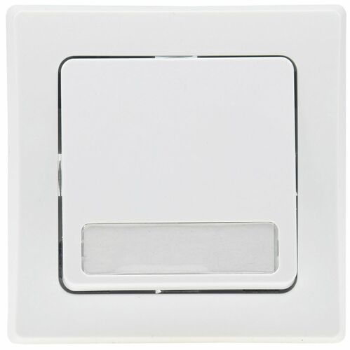 DELPHI Taster mit Namensschild 0-250V~/ 10A, inkl. Rahmen, UP, wei�