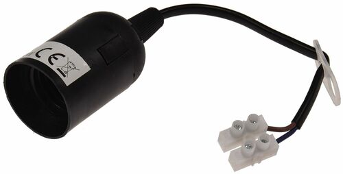 E27-Fassung mit 15cm Kabel + Aufh�nger Baustellen-Fassung