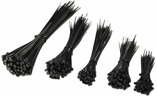Kabelbinder Set CKB-500 schwarz, UV fest je 100x 100/140/160x2,5mm 200/300x3,5mm