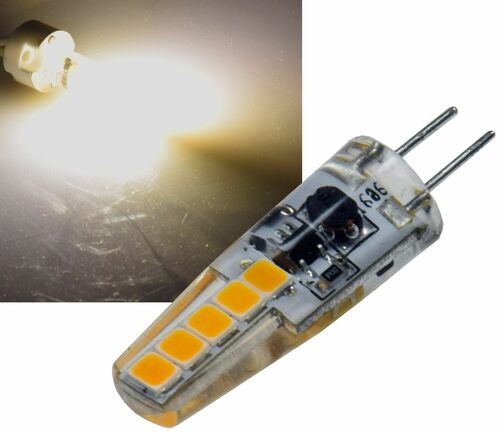 LED Stiftsockellampe G4 Silikon W2 3000k, 190lm, 300-, 12V/2W, warmwei�