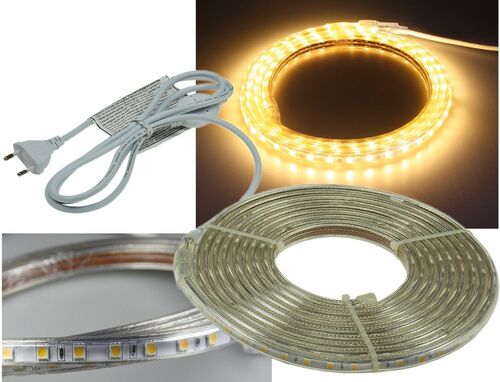 LED-Stripe Ultra-Bright 230V, 5,0m 600 Lumen/Meter, warmwei�