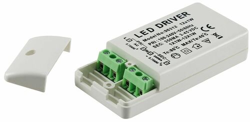 LED-Trafo KS-12E 12W, 3-45V= Ein 220-240V, Aus 350mA Konstantstrom