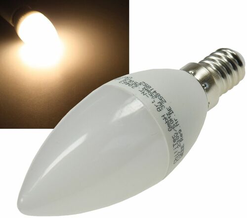 LED Kerzenlampe E14 K50 warmwei� 3000k, 400lm, 230V/5W