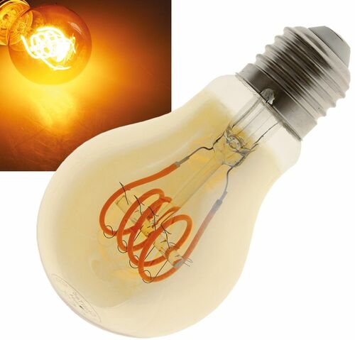 LED Gl�hlampe E27 Vintage G70 2000k, 280lm, 230V/4W, warmwei�/amber