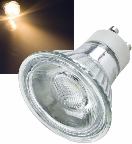 LED Strahler GU10 H35 COB 1 COB, 3000k, 230lm, 230V/3W, warmwei�
