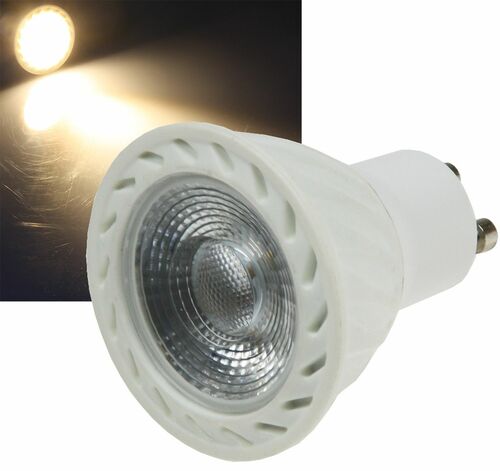 LED Strahler GU10 H60 COB Dimmbar 3000k, 540lm, 230V/7W, warmwei�