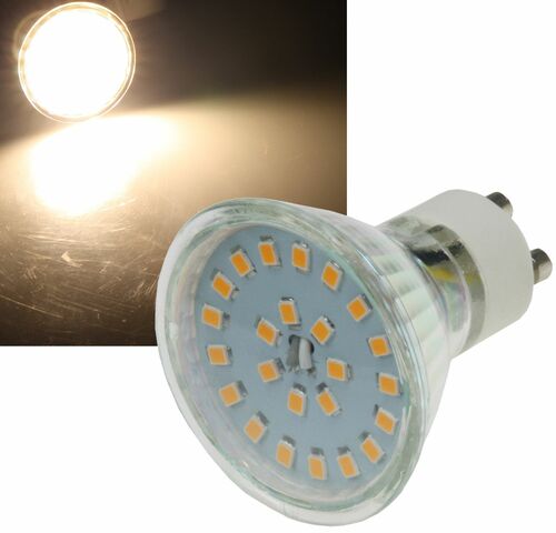 LED Strahler GU10 H55 SMD 120-, 3000k, 400lm, 230V/5W, warmwei�