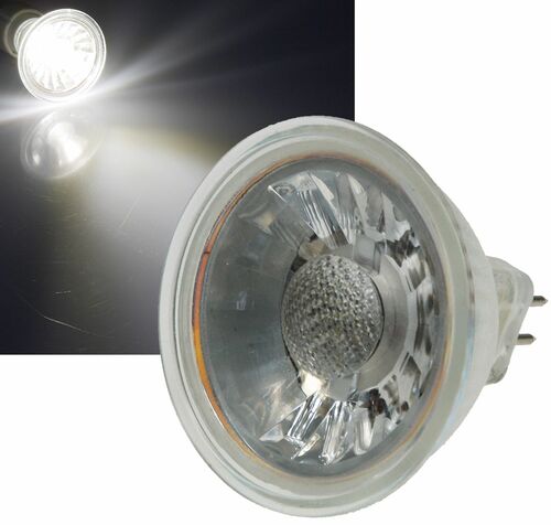 LED Strahler MR16 H50 COB 1 COB, 4000k, 420lm, 12V/5W, neutralwei�