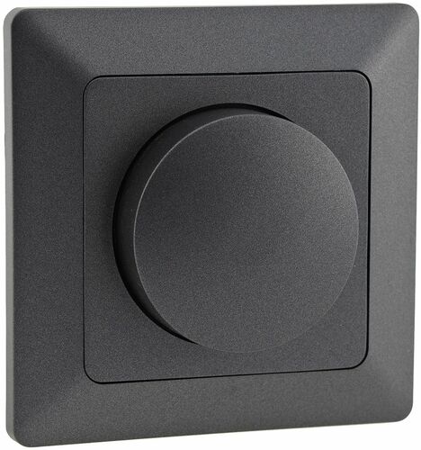 MILOS Dimmer fr LED Lampen, Anthrazit 250V~/ 3-60W, inkl. Rahmen, UP